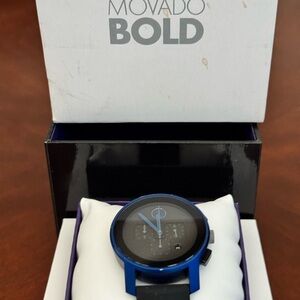 Movado Smartwatch Blue Black Sleek Design